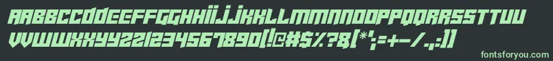 Шрифт Cyberjunkies Italic – зелёные шрифты на чёрном фоне