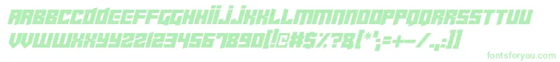 Cyberjunkies Italic Font – Green Fonts on White Background