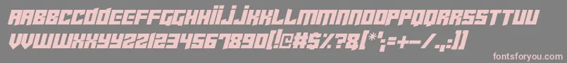 Cyberjunkies Italic-fontti – vaaleanpunaiset fontit harmaalla taustalla
