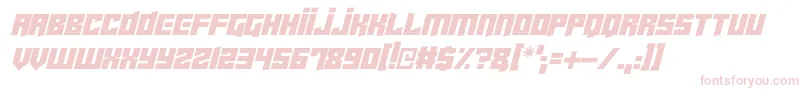 Cyberjunkies Italic-Schriftart – Rosa Schriften auf weißem Hintergrund