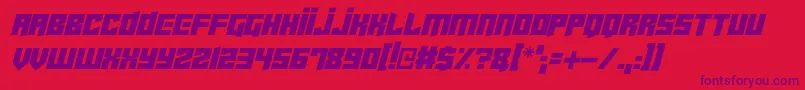 fuente Cyberjunkies Italic – Fuentes Moradas Sobre Fondo Rojo