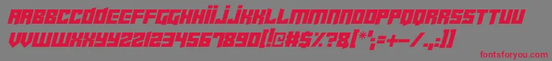 Cyberjunkies Italic Font – Red Fonts on Gray Background