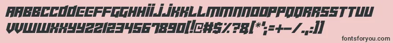 Cyberjunkies Italic Font – Black Fonts on Pink Background