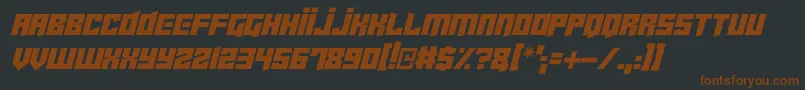 Cyberjunkies Italic Font – Brown Fonts on Black Background