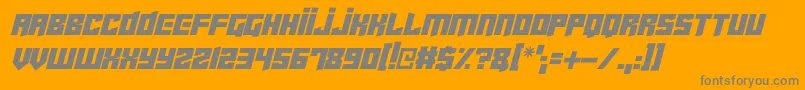 Cyberjunkies Italic Font – Gray Fonts on Orange Background
