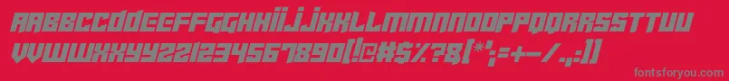 Cyberjunkies Italic Font – Gray Fonts on Red Background
