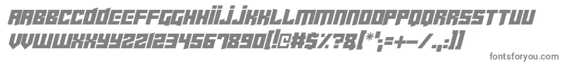 Cyberjunkies Italic-fontti – harmaat kirjasimet valkoisella taustalla