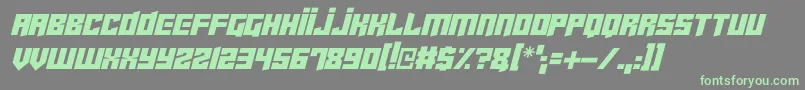 Шрифт Cyberjunkies Italic – зелёные шрифты на сером фоне