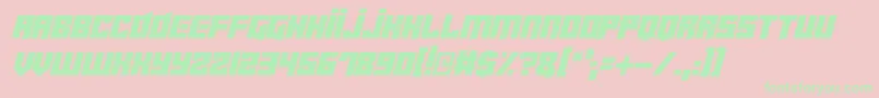 Cyberjunkies Italic Font – Green Fonts on Pink Background