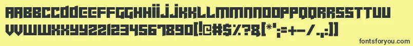 フォントCyberjunkies – 黒い文字の黄色い背景