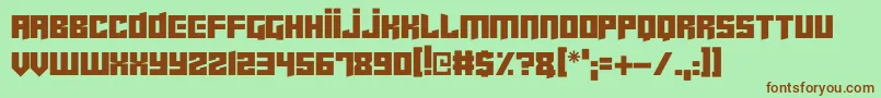 Cyberjunkies Font – Brown Fonts on Green Background