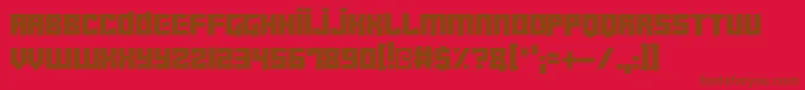 Fonte Cyberjunkies – fontes marrons em um fundo vermelho