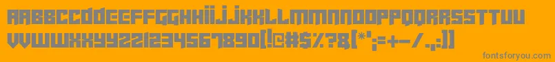 Czcionka Cyberjunkies – szare czcionki na pomarańczowym tle