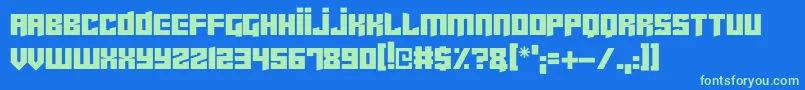 Cyberjunkies Font – Green Fonts on Blue Background