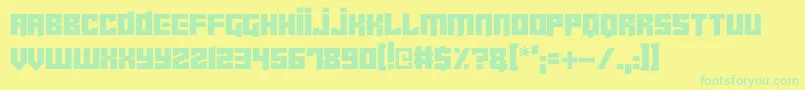 Шрифт Cyberjunkies – зелёные шрифты на жёлтом фоне