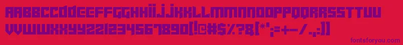 Police Cyberjunkies – polices violettes sur fond rouge