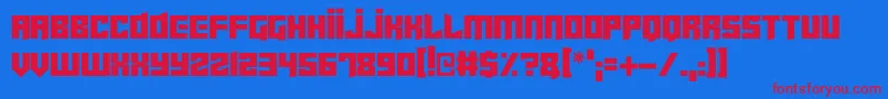 fuente Cyberjunkies – Fuentes Rojas Sobre Fondo Azul