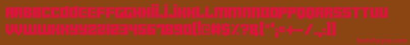 Cyberjunkies-Schriftart – Rote Schriften auf braunem Hintergrund