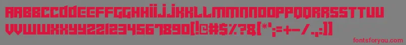 Cyberjunkies-fontti – punaiset fontit harmaalla taustalla