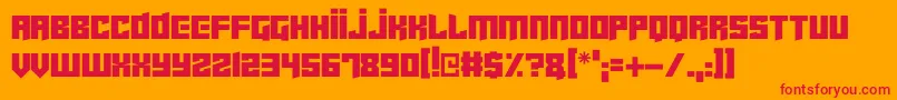 Police Cyberjunkies – polices rouges sur fond orange
