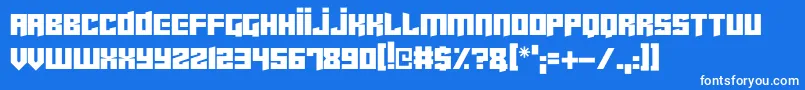 Cyberjunkies Font – White Fonts on Blue Background