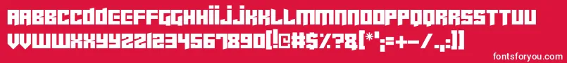 Czcionka Cyberjunkies – białe czcionki na czerwonym tle