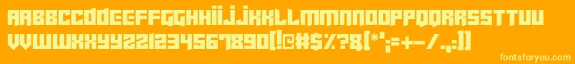 Cyberjunkies Font – Yellow Fonts on Orange Background