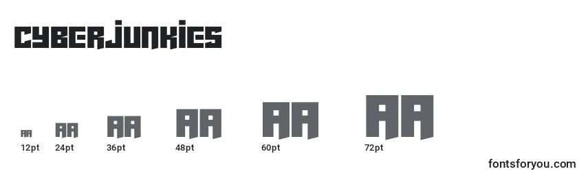 Cyberjunkies Font Sizes