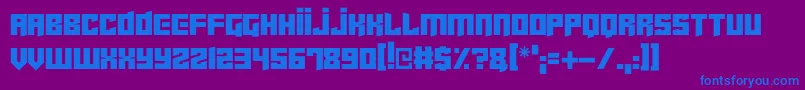 Cyberjunkies-fontti – siniset fontit violetilla taustalla
