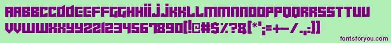 Cyberjunkies Font – Purple Fonts on Green Background