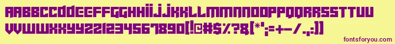 Cyberjunkies Font – Purple Fonts on Yellow Background