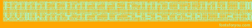 cybernaut Font – Green Fonts on Orange Background