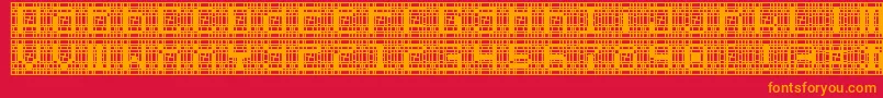 Police cybernaut – polices orange sur fond rouge