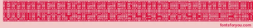 フォントcybernaut – ピンクの背景に赤い文字