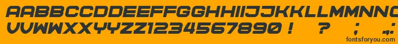 Шрифт CyberPrincess Italic – чёрные шрифты на оранжевом фоне