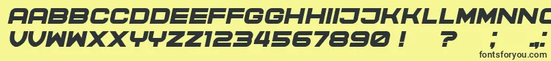 CyberPrincess Italic Font – Black Fonts on Yellow Background