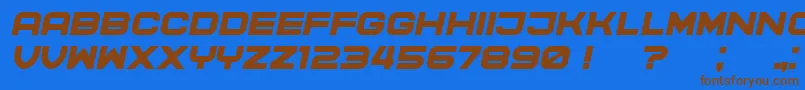 Шрифт CyberPrincess Italic – коричневые шрифты на синем фоне