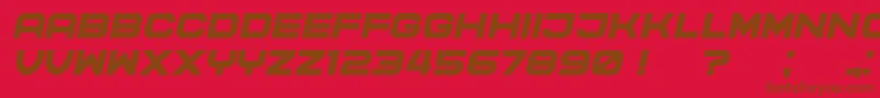 Weitere Informationen zur CyberPrincess Italic-Schriftart CyberPrincess Italic-Schriftart – Braune Schriften auf rotem Hintergrund