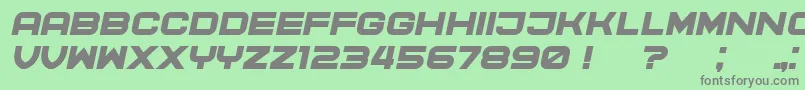 Czcionka CyberPrincess Italic – szare czcionki na zielonym tle