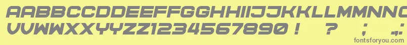 CyberPrincess Italic Font – Gray Fonts on Yellow Background