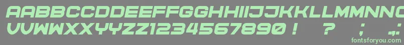 CyberPrincess Italic Font – Green Fonts on Gray Background