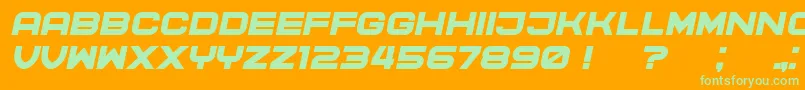 fuente CyberPrincess Italic – Fuentes Verdes Sobre Fondo Naranja