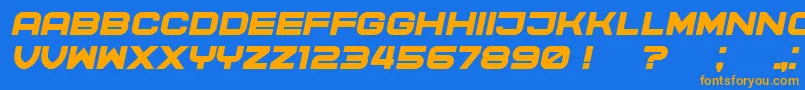 Police CyberPrincess Italic – polices orange sur fond bleu