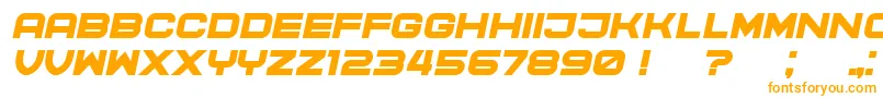Czcionka CyberPrincess Italic – pomarańczowe czcionki