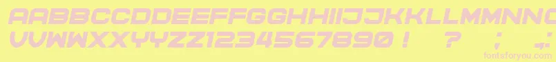 CyberPrincess Italic Font – Pink Fonts on Yellow Background