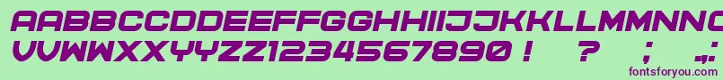 CyberPrincess Italic Font – Purple Fonts on Green Background