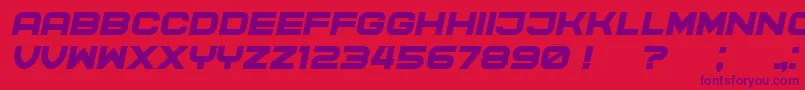 CyberPrincess Italic Font – Purple Fonts on Red Background