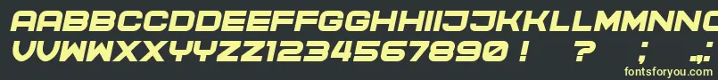 CyberPrincess Italic-fontti – keltaiset fontit mustalla taustalla