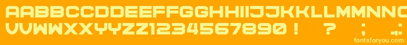 CyberPrincess Font – Yellow Fonts on Orange Background