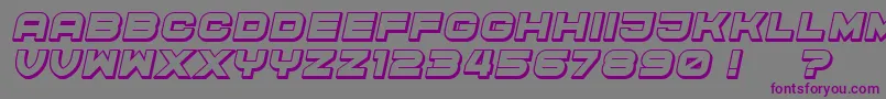 CyberPrincess3D Italic Font – Purple Fonts on Gray Background